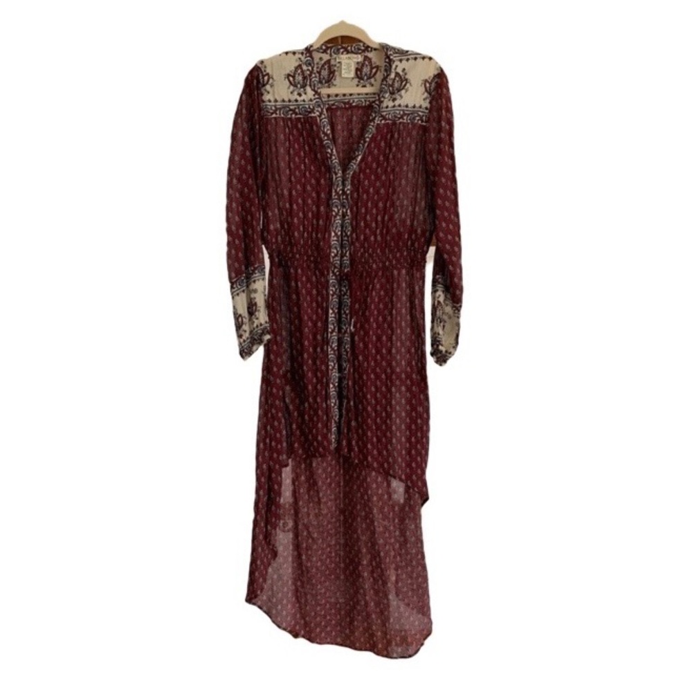 [Billabong] Maroon High Low Button Up Dress